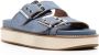 GANNI buckle-fastening denim flat sandals Blue - Thumbnail 2
