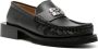 GANNI Butterfly-plaque faux-leather loafers Black - Thumbnail 2