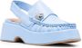 GANNI chunky leather mules Blue - Thumbnail 2