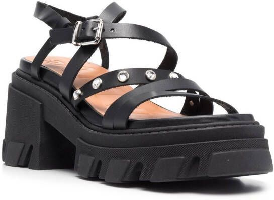 GANNI chunky open-toe sandals Black