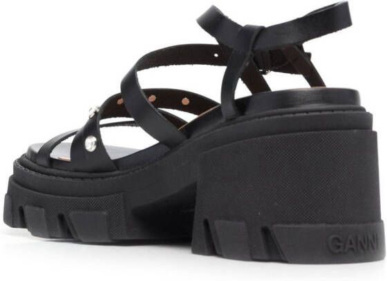 GANNI chunky open-toe sandals Black