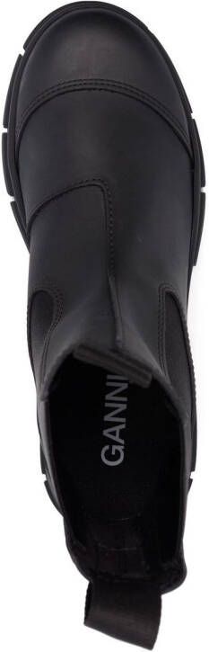 GANNI chunky slip-on Chelsea boots Black