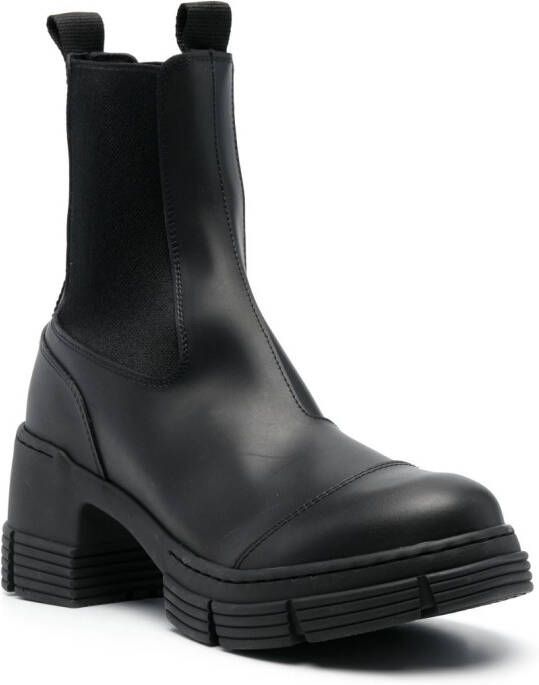 GANNI chunky-sole ankle boots Black