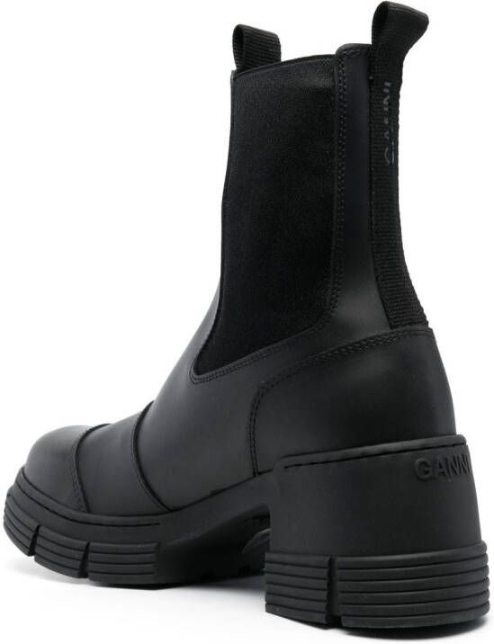 GANNI chunky-sole ankle boots Black