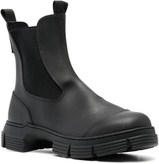 GANNI Citty slip-on ankle boots Black