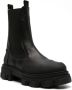 GANNI Cleated faux-leather chelsea boots Black - Thumbnail 2