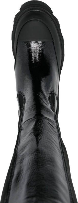 GANNI Cleated knee-high boots Black