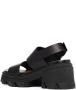 GANNI Cleated leather sandals Black - Thumbnail 3