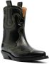 GANNI 35mm Western leather boots Black - Thumbnail 2