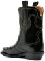 GANNI 35mm Western leather boots Black - Thumbnail 3