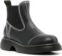GANNI contrast-stitching leather boots Black - Thumbnail 2