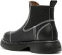 GANNI contrast-stitching leather boots Black - Thumbnail 3
