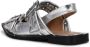 GANNI double-buckled metallic-effect ballerina shoes Silver - Thumbnail 3