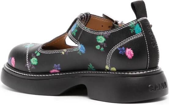 GANNI Flower Everyday Mary Jane shoes Black