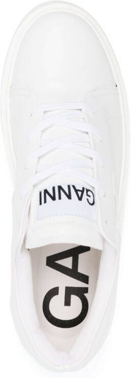 GANNI lace-up sneakers White