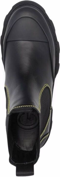 GANNI leather Chelsea ankle boots Black