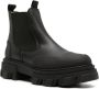 GANNI leather Chelsea boots Black - Thumbnail 2