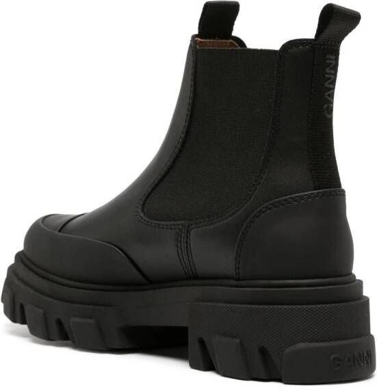 GANNI leather Chelsea boots Black