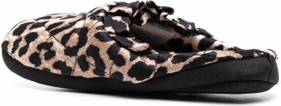 GANNI leopard-print slippers Neutrals