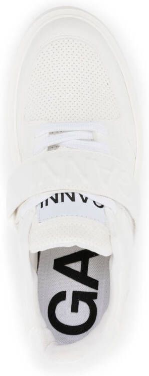 GANNI logo-patch low-top sneakers White