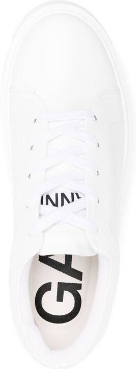 GANNI logo-patch low-top sneakers White