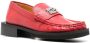 GANNI logo-plaque leather loafer Red - Thumbnail 2