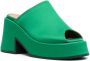 GANNI open toe leather sandals Green - Thumbnail 2