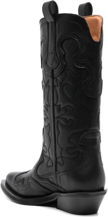 GANNI panelled calf-length boots Black