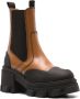 GANNI platform leather Chelsea boots Brown - Thumbnail 2