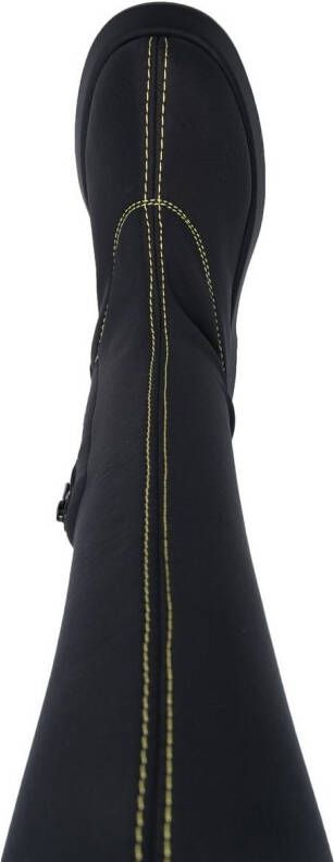 GANNI Retro Flatform above-knee boots Black