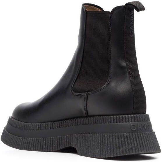 GANNI slip-on Chelsea boots Black
