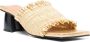 GANNI Smock 65mm ruched mules Gold - Thumbnail 2