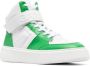 GANNI Sporty high-top leather sneakers Green - Thumbnail 2