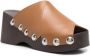 GANNI stud-detail open toe sandals Brown - Thumbnail 2
