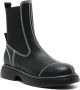 GANNI topstitched leather Chelsea boots Black - Thumbnail 2