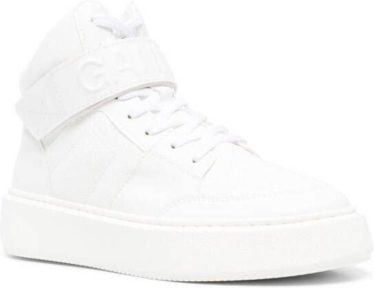 GANNI touch-strap high-top sneakers White