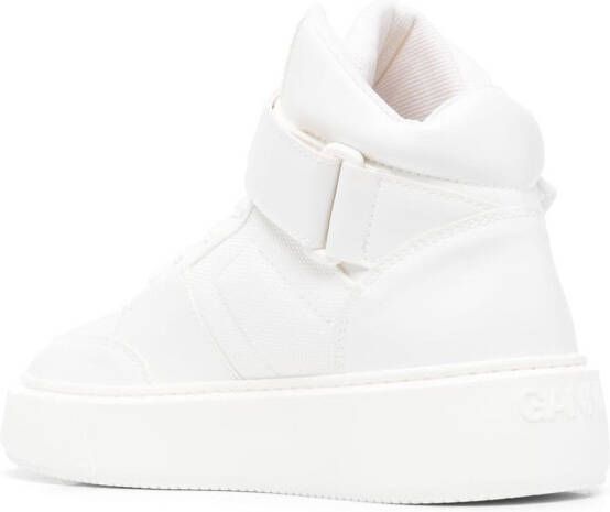 GANNI touch-strap high-top sneakers White