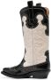 GANNI two-tone leather Western boots Black - Thumbnail 3