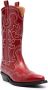 GANNI Western-style leather boots Red - Thumbnail 2