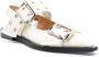 GANNI Wide Welt buckled ballerina shoes White - Thumbnail 2