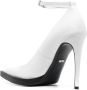 GCDS 110mm pointed leather pumps White - Thumbnail 3