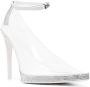 GCDS 125mm crystal-embellished leather pumps White - Thumbnail 2
