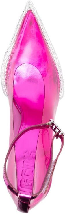 Gcds 130mm transparent pointed-toe pumps Pink