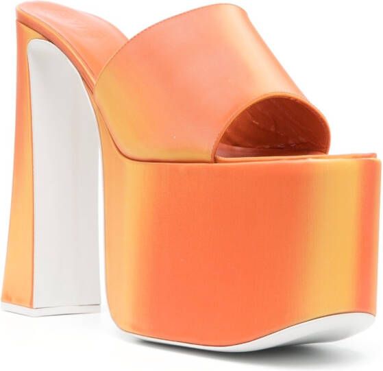 GCDS 170mm platform sandals Orange