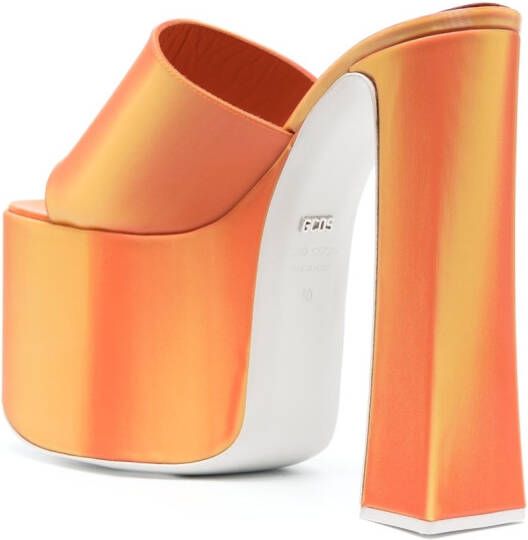 GCDS 170mm platform sandals Orange