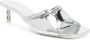 Gcds 60mm mirrored leather mules Silver - Thumbnail 2