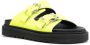 GCDS buckle-strap leather slides Yellow - Thumbnail 2
