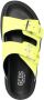 GCDS buckle-strap leather slides Yellow - Thumbnail 4
