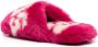 Gcds logo print faux-fur slippers Pink - Thumbnail 3