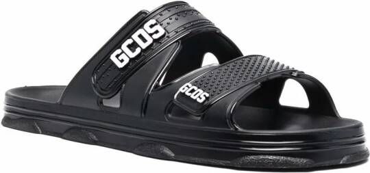 Gcds logo-strap sandals Black